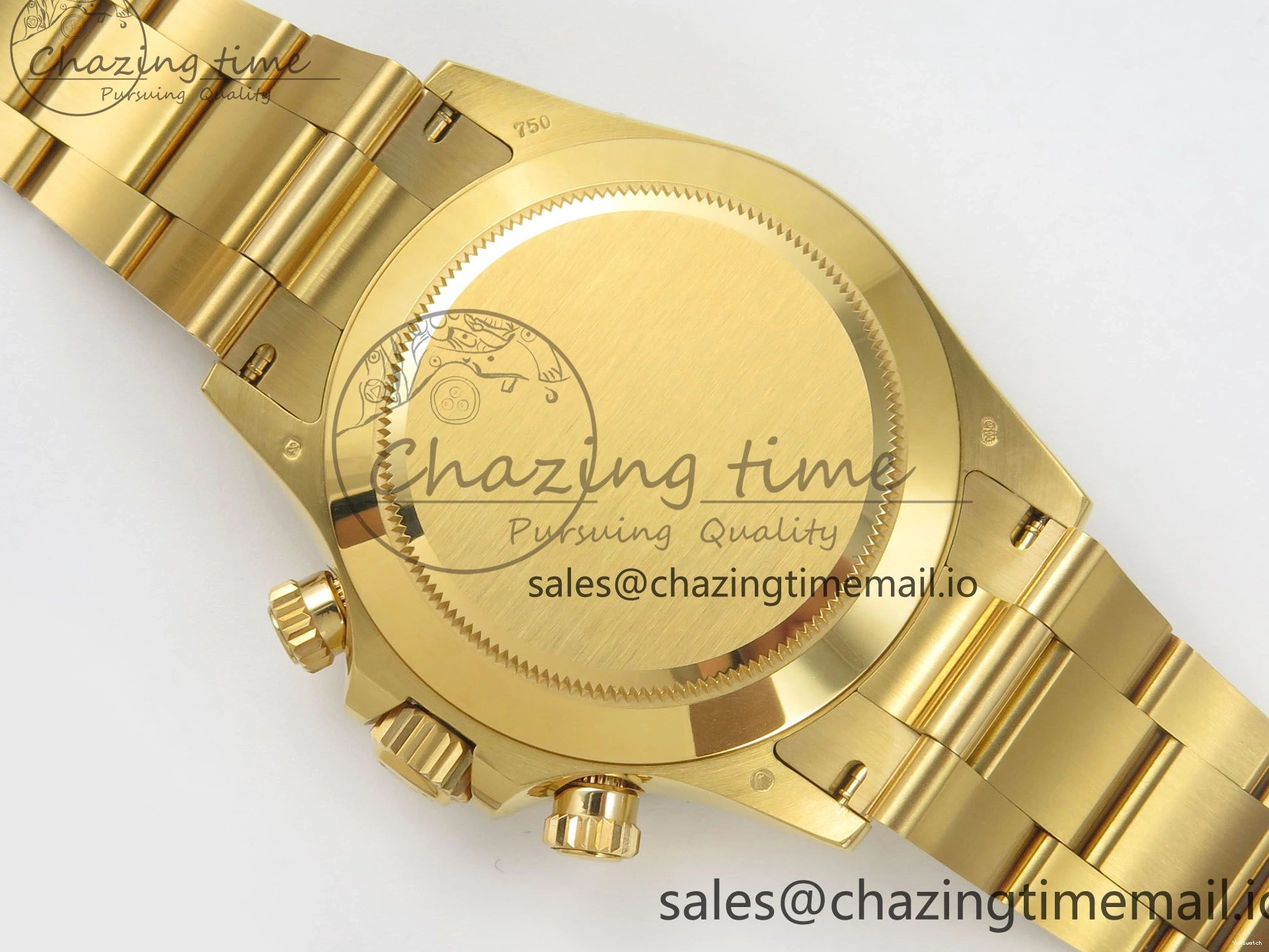 Bezel YG Crystals MPF SA4801 Skeleton Bracelet Custom 40mm Modded Green Dial Daytona on 0427